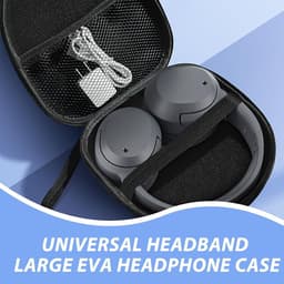 Hoofdtelefoonhoesje - Harde beschermhoes - On-ear / over-ear - Compatibel met de meeste Bluetooth / bedrade / gaming-hoofdtelefoons - Draagtas - Waterdicht - Schokbestendig - Hoofdtelefoonopberghoes - Zwart — thumbnail 5