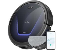 eufy G50 Hybride Robotstofzuiger met 4.000 Pa Sterke Zuigkracht, Dynamische Navigatie, Proontwarrende Kam, Rolborstel, Dweilpad voor Lichte Oppervlakte Reiniging, Ideaal voor Huisdierhaar, Harde Vloeren, Tapijt