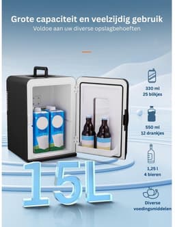 Mini Koelkast - Minibar - Skincare Fridge - Zwart — thumbnail 4