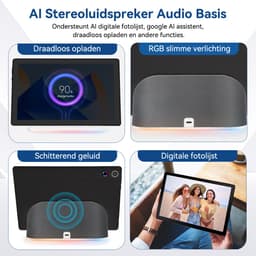 kotsren A10PRO - Android 14 Tablet- 10.1 inch - 14(3+11)GB RAM/64GB ROM– met oplaadbaar stereoluidspreker-audiodock - Zwart — thumbnail 3