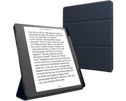 kwmobile E-readerhoesje voor Amazon Kindle Scribe (2022/2024) cover - E-reader Hoes met standaard - Van Kunstleer in donkerblauw