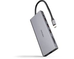 Nanocable 10.16.4612 laptop dock & poortreplicator Bedraad USB 3.2 Gen 1 (3.1 Gen 1) Type-C Grijs