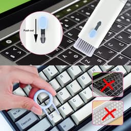 PolkaHome® 7in1 Schoonmaakset – Geschikt voor Smartphones, Oortjes & Laptops – Schoonmaak Set voor Computer / Laptop / Tablet / Telefoon / AirPods & Earbuds / Auto – AirPods Cleaner – Vuilreiniger – Stofreiniger – Schoonmaakkit — thumbnail 2