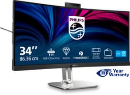Philips 6000 series 34B2U6603CH - Curved Ultrawide Monitor - Webcam - Thunderbolt 4 - USB-C 100w - Smart KVM - 34 inch — thumbnail 13