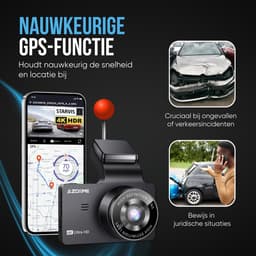 AZDome M63 Pro 1CH 64gb dashcam - Ultra 4K resolutie - 170 graden kijkhoek - Wifi - Gps - Parkeermodus - Inclusief 64gb Micro SD kaart - 3,0 inch Ips Lcd - dashcam voor auto — thumbnail 6