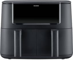 Severin FR 2463 Black Line Dual - Dubbele airfryer - Hetelucht friteuse - Touchscreen - 2x 4 liter - 11 Automatische programma's - Sync cook & finish – Zwart — thumbnail 14