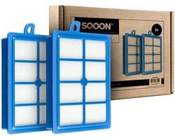 SQOON® HEPA Filterset ( 2x ) geschikt voor stofzuigers van Philips, AEG & Electrolux - - 2 STUKS - Gelijk aan model: FC8031- NL Brievenbus zending - Niet thuis wel ontvangen