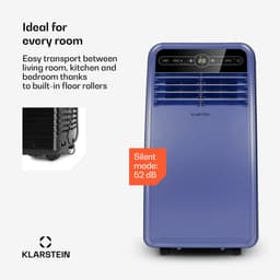 Klarstein mobiele airconditioner met luchtafvoerslang, 4-in-1 airconditioner met ventilator, luchtontvochtiger & nachtmodus, kleine & draagbare airconditioner voor thuis & op kantoor, app-bediening, 7000 BTU,1 kW voor 23 m² - Afstandsbediening — thumbnail 3