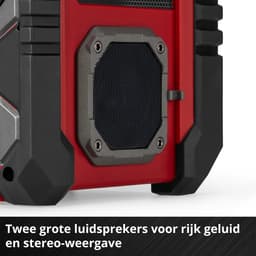 Einhell Accu Radio TE-CR 18 Li DAB+/FM/BT Solo - Power X-Change- 18V/Li-ion - 2x10 W luidspreker - DAB+ - Bluetooth/AUX/USB - Automatische zenderzoekfunctie - Verlicht TFT-display - Excl. accu en lader — thumbnail 4