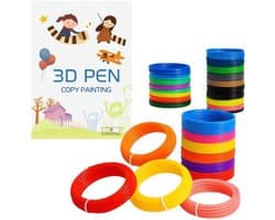 Goodz4All 150 Meter 3D Pen Vullingen 3D Printer Filament PLA en Patronenboek met 40 Sjablonen en Handige Overtrekkaart - DIY - Knutselen - Tekenset - Educatief speelgoed - 1.75 MM