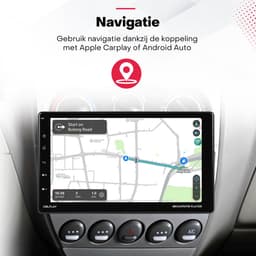 Boscer 1Din Autoradio - Apple Carplay & Android Auto - 9 inch HD verstelbaar scherm - USB, Aux, Bluetooth - Achteruitrijcamera & Microfoon — thumbnail 5
