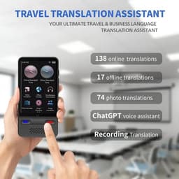 K&R Ventures® ChatGPT AI Vertaalcomputer S80 – Slim Vertaler Apparaat met Spraak & Tekst – 138 Talen Online / 17 Offline – Vertaal Scanner – Draagbare Realtime Vertaler – USB C Oplaadbaar — thumbnail 2