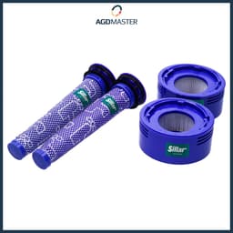 Sillar, set filters voor stofzuiger, voorfilter en HEPA-achtermotorfilter, vervanging, geschikt voor Dyson V8 V7 stofzuiger, reserveonderdelen filter, accessoireset, 4 stucks — thumbnail 3