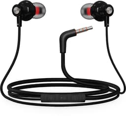 Gaming Oortjes met draad - Haakse 3,5mm Jack Aansluiting - In Ear Oordopjes met microfoon - Ingebouwde afstandsbediening - Zwart — thumbnail 1