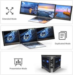GTMEDIA - Portable Monitor Triple - Portable Monitor Laptop - Portable Monitoren - 11.6'' - 1920*1080 IPS FHD - Plug & Play — thumbnail 5