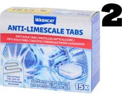 Washcat Anti-kalk wasmachinetabs (2x15)