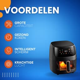 Oven - Grill rooster - Bakplaat - Airfryer - Voor Multifuntioneel Koken - 6-in-1 Elektrische Oven met Dubbele Lade - 1500W, Bakken, Braden & Stomen — thumbnail 3