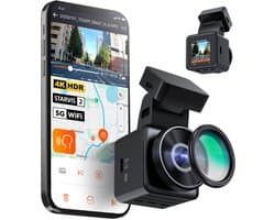 Vantrue E1 Pro 4K Mini Dashcam Voorzijde, STARVIS 2 PlatePix™ HDR Nachtzicht Autoradio, Ingebouwde 5G WiFi GPS, 1,54" IPS-scherm, LTE-ondersteuning, Spraakbediening, 24/7 Buffered Parkeermodus, Ondersteunt tot 1TB Max