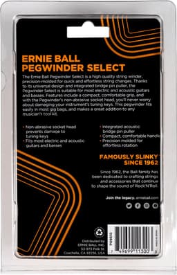 Ernie Ball Select - Snaarwinder - Universeel - Geïntegreerde Brug Pin Puller - Niet-Abrasief — thumbnail 3