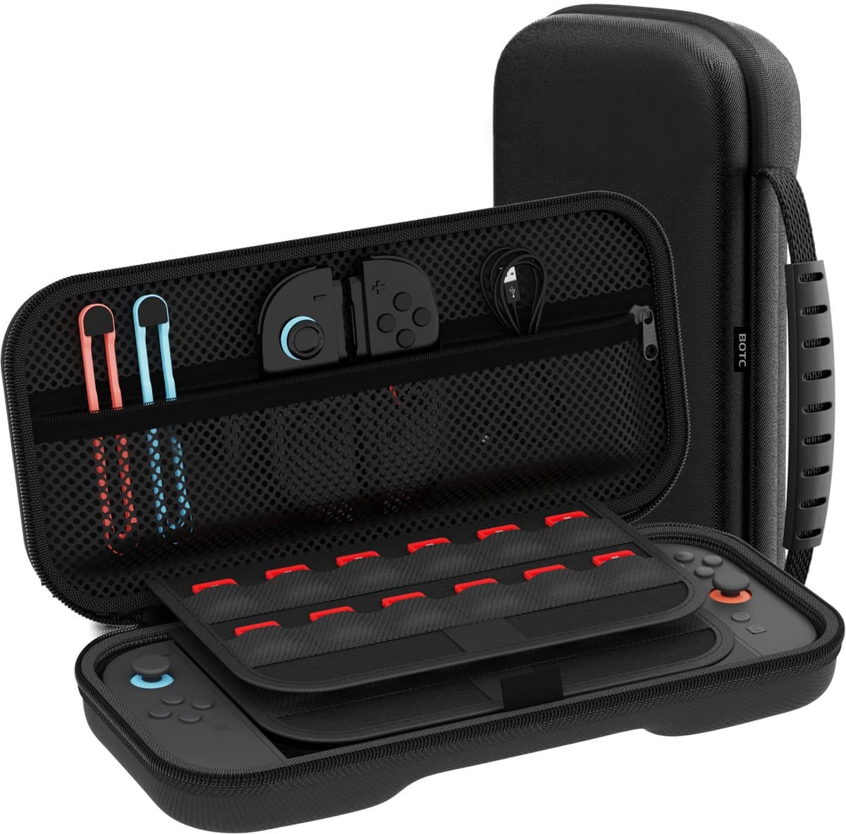 Case Geschikt voor Nintendo Switch 2 - Met opbergvak voor 12 games - Hoesje Geschikt voor Switch 2 - Waterdicht en schokbestendig - Zwart — afbeelding 1