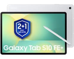 Samsung Galaxy Tab S10 FE Plus - Wi-Fi - 256GB - Silver + 1 jaar extra garantie