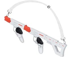 Gloovon® - VR Gunstock - Oculus Quest 3 Accessoires - VR Accessoires Meta Quest 3/3S - 2-in-1 VR Gun - Geschikt voor Oculus Quest 3/ 3S