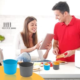 Siliconen Taartvorm - 4 Stucks - φ 6cm - Geschikt Voor Airfryer - Ronde Bakvorm - Silicone - Taart Vorm - Anti Kleeflaag - Bakken - Gebak - Cake - Koekjes - Dessert - Toetjes - Quiche — thumbnail 5