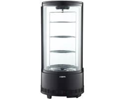 SARO Taartvitrine Rond – Model ELIZA – Zwart - 73 Liter
