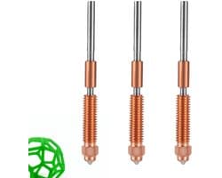 Allecto Plus - Mondstuk 04mm voor 3D-printer - Hard Staal - Vervanging - Ender 3 - Onderdelen Accessoires - 3 stuks