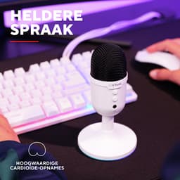 Trust GXT 234W Yunix - USB Microfoon - Gaming en Streaming - Cardioïde - RGB Verlichting - Wit — thumbnail 4