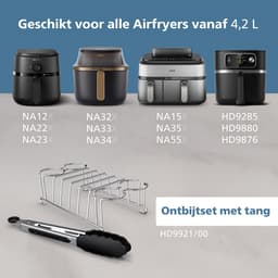 Philips Ontbijtset Airfryer Accessoire - HD9921/00 - Geschikt voor Philips - Ontbijtset Met Tang — thumbnail 5