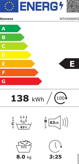 Siemens WT43H00AFG - iQ300 - Warmtepompdroger - 8 kg - Stil 65 dB - NL/FR Display - autoDry: Zacht en zorgvuldig drogen om je kleding te beschermen — thumbnail 2