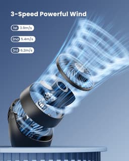 RFWR® Draagbare tafelventilator 14 cm - Krachtige en stille ventilator voor thuis, kantoor, slaapkamer en badkamer — thumbnail 2