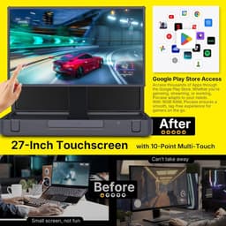 Mobile Pixels Pixcase - Draagbare Gamingmonitor - 27 inch Monitor - FHD - 60hz - 6ms - Touchscreen - Android 13 - Draagbaar Beeldscherm - Draagbare Monitor — thumbnail 2