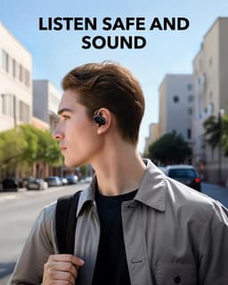 RFWR® Open-Ear Hoofdtelefoon met Verstelbare Oorhaken en Krachtig Geluid - 36U Speeltijd, IP55, Bluetooth 5.4 — thumbnail 5