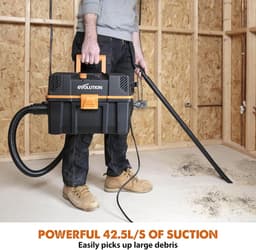RFWR® Draagbare Nat en Droog Stofzuiger - 15L Capaciteit, Ideaal voor Werkplaatsen en Elektrisch Gereedschap — thumbnail 3