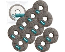 Sillar, set 10 dweilpads, microvezeldoek, geschikt voor Xiaomi S10 S20 X10 X20 L10 L20 X30 X40 X50, vervanging RMP7 / RMP8, herbruikbaar, diameter 13.5cm