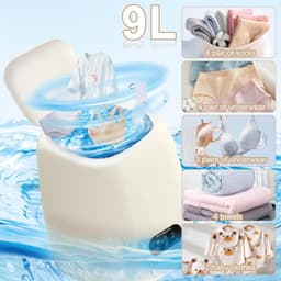 MKSS® Mini Wasmachine met Centrifuge - Voor Kleine Wasgoed - Meerdere Programma's - Wit — thumbnail 3