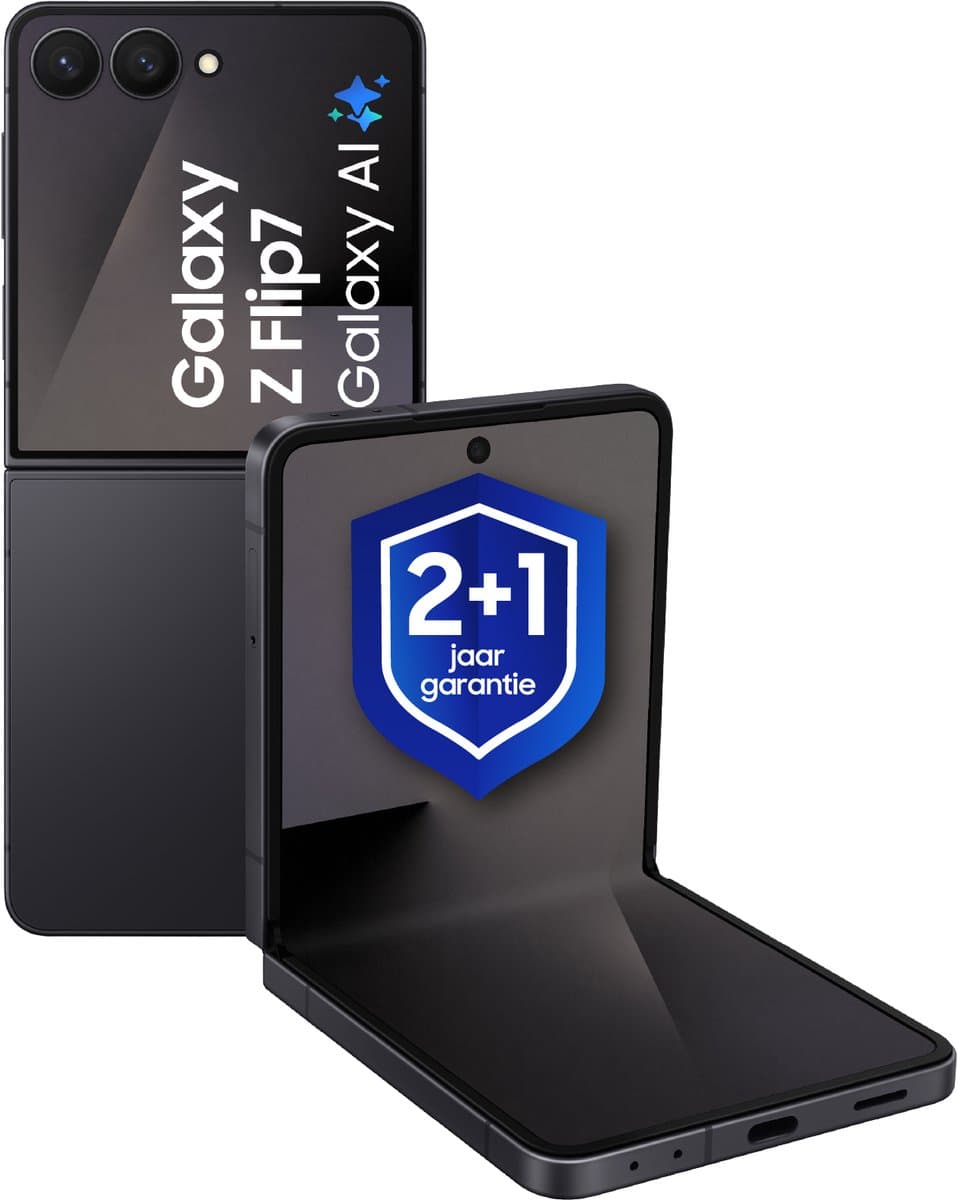 Samsung Galaxy Z Flip7 5G - 512GB - Jet Black + 1 Jaar extra garantie — afbeelding 1