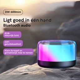 Draadloze Speaker BW200 – Mini Speaker met RGB-licht – Waterdicht - Draagbaar. — thumbnail 5
