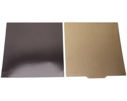 Dubbelzijdige flexibele bouwplaat van verenstaal met PEI-coating en magneetbasis, gestructureerd mat oppervlak, geschikt voor 3D-printers – formaat 290 x 290 mm