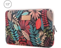Sleeve Pouch Hoes Etui geschikt voor Apple Macbook Air 13" of Laptop - 37x 26 - Leaves