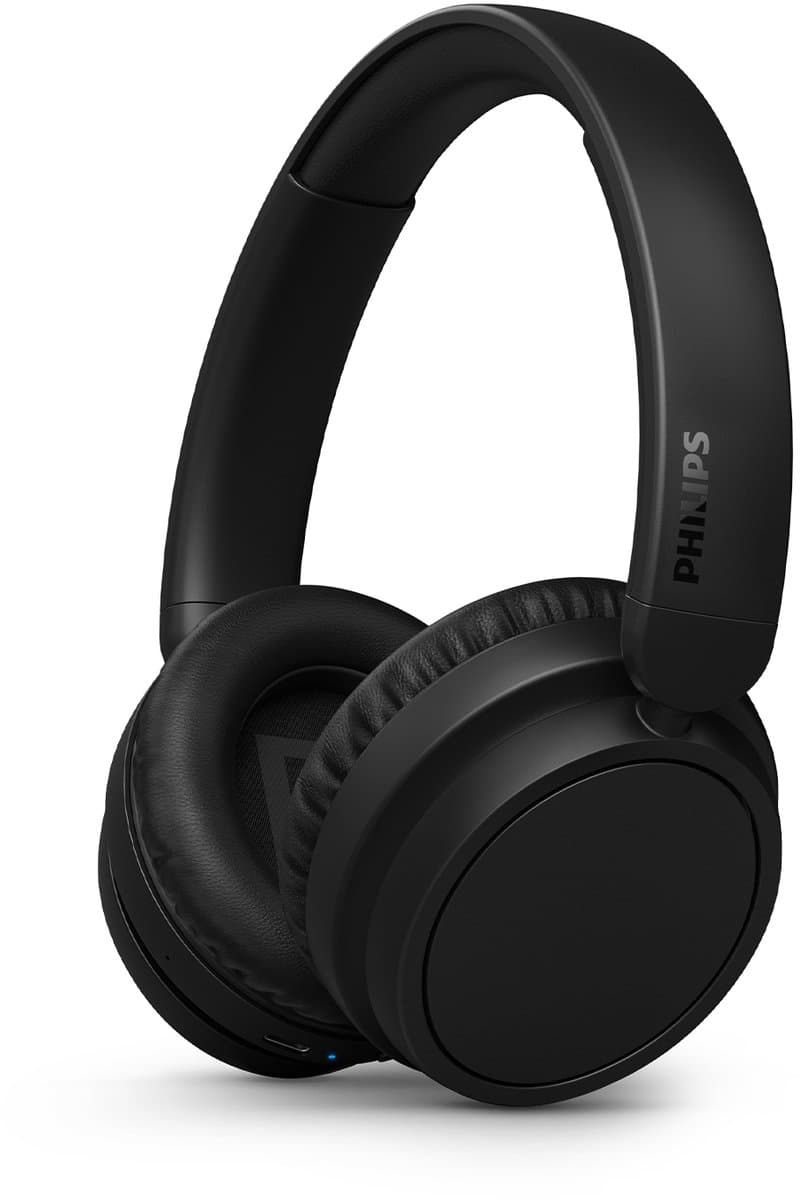 PHILIPS TAH5209BK lichtgewicht On Ear draadloze Bluetooth Headphones met Passive Noise Isolation - 65 uur afspeeltijd, natuurlijk geluid, heldere gesprekken, dynamische bass, 2 uur USB-laden - Zwart — afbeelding 1