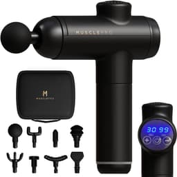 MusclePro Prime - 12V massage gun - inclusief koffer- professioneel massage apparaat - massage pistool - spier massage - sport massage - 8 mondstukken - 99 snelheden - zwart - krachtig en draadloos — thumbnail 1