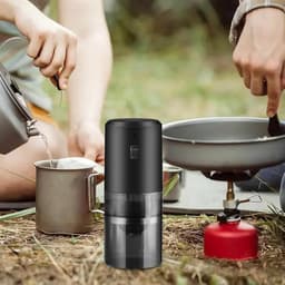 Koffiezetapparaat - Koffiemolen - Draagbare koffiemachine - Koffiezetapparaat met maalfunctie - Lichtgewicht en eenvoudig - Zwart — thumbnail 3