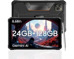 Blackview Active 5 - Tablet - 24GB RAM - 128GB ROM - Dual 4G SIM+WiFi - 8.68 inch - 6600mAh - Octa Core - Android 15 Bluetooth 5.2 - NFC - OTG - Zwart