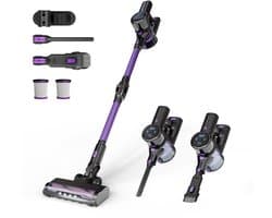 Gloovon® Draadloze Steelstofzuiger - 22kPa Zuigkracht - Borstelloze 250W Motor & Knikbare Buis - HEPA Filter - 39 min Accuduur