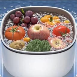 Automatische groentewasser - Fruit- en groentewasser - Ultrasone fruit- en groentewasmand - Afvoer met grote capaciteit - Keukeningrediëntreiniger - Fruit- en groentereiniger - Draagbaar - Multifunctionele fruit- en groentewasser voor thuis — thumbnail 5