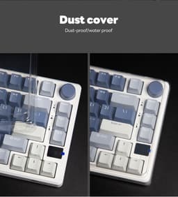 Royal Kludge RKM75 - RGB Mechanisch Gaming Toetsenbord - Met Display - Foam Touch - Phantom Black - Bluetooth - Hot Swappable Switch - Blue Switches - Inclusief Stofkap — thumbnail 4