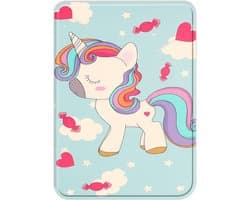 Hoesje Geschikt voor Kobo Clara Colour Hoes Book Case - eReader Hoes Geschikt voor Kobo Clara Colour Hoesje Book Cover - Eenhoorn